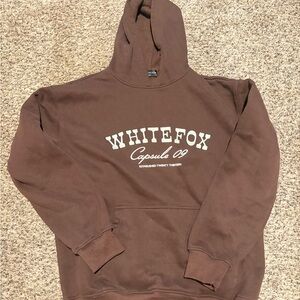White Fox Brown Hoodie